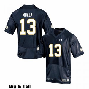 Notre Dame Fighting Irish Men's Paul Moala #13 Navy Under Armour Authentic Stitched Big & Tall College NCAA Football Jersey KCS3599KV